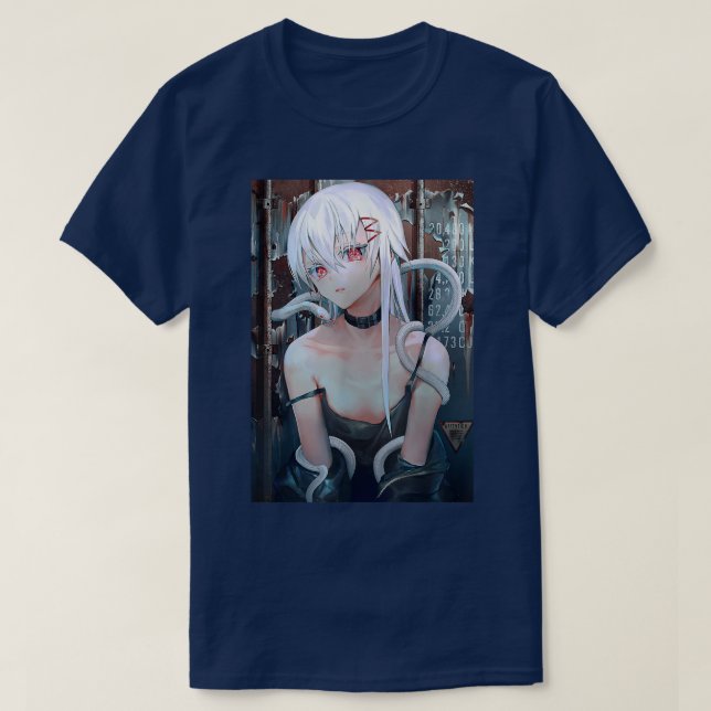 T-shirt Anime Girl Waifu serpent esthétique japonaise Otak (Design devant)