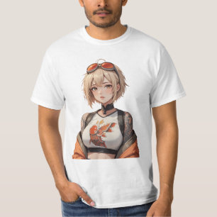 T-SHIRT anime girl with tattoo