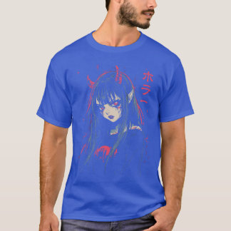 T-shirt Anime Horror Girl Aesthetic Vaporwave Waifu Japane