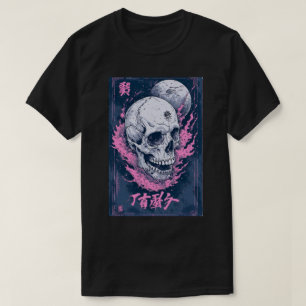 T-shirt Anime Japonais Emo Gothique Crâne Faucheur Art 01