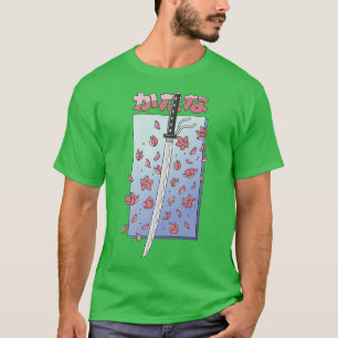 T-shirt Anime japonais Katana Sakura Épée aux fleurs de ce
