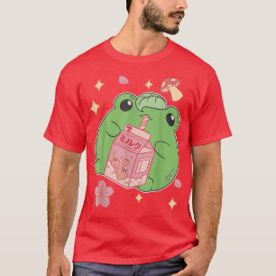 T-shirt Anime Lait Boire Pêche Sweet Japon Graphic Harajuk