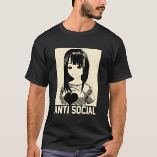 T-shirt Anime Manga esthétique Japonaise Goth Antisocial T