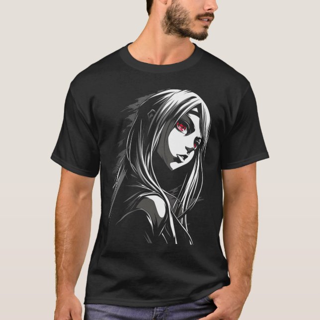 T-shirt Anime Manga Motif Abstrait Artiste (Devant)