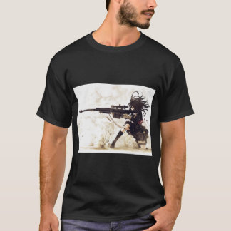 T-shirt Anime Militaire Sniper Girl