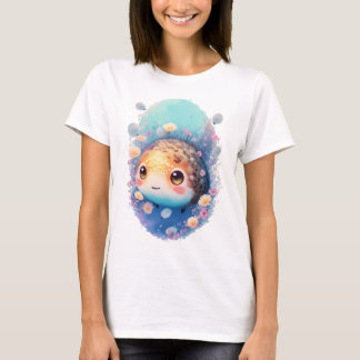 T-shirt Anime Puffer Fish Garden Kawaii Watercolor Graphic