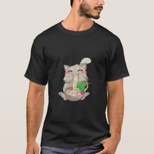 T-shirt Anime Ramen Chat Bowl Kawaii Neko Cadeau