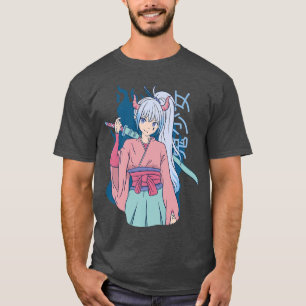 T-shirt Anime Samurai Guerrier Horns Otaku Manga Fighter (