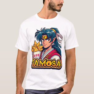 T-shirt Anime Samurai Samosa Lover Art