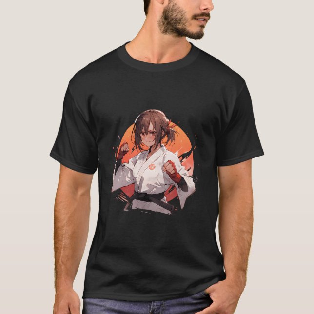T-shirt Anime Straight Hair Brazilian Jiu-Jitsu Mial (Devant)