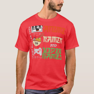 T-shirt Anime Teen Boy Bol de Ramen Japonais Kawaii Gamer 