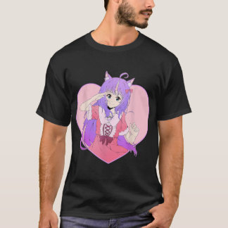 T-shirt Anime Unicorn Fille Saint Valentin Kawaii Love Hea