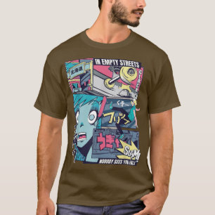 T-shirt Anime Vaporwave Patinage Cool Fun Retrowave 80s Pa