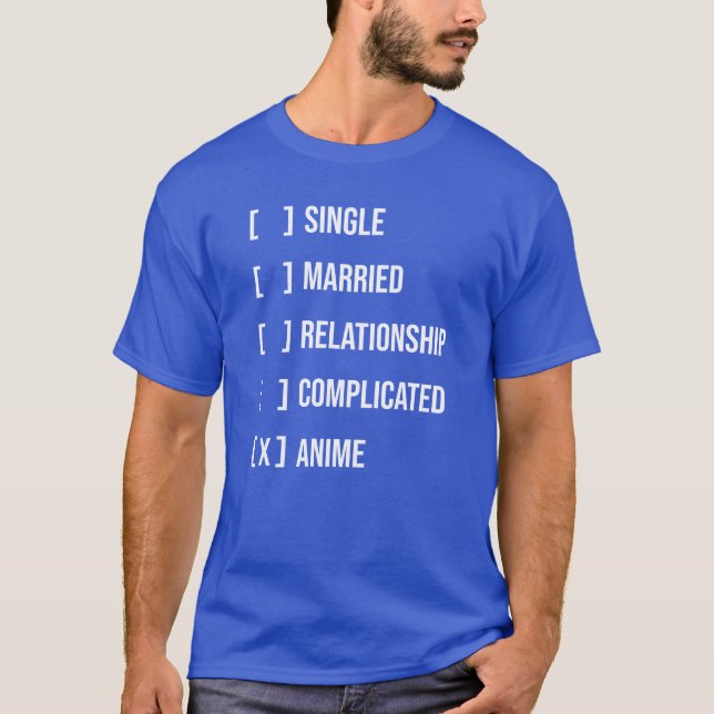 T-shirt Anime vs Relation - Drôle Otaku (Devant)