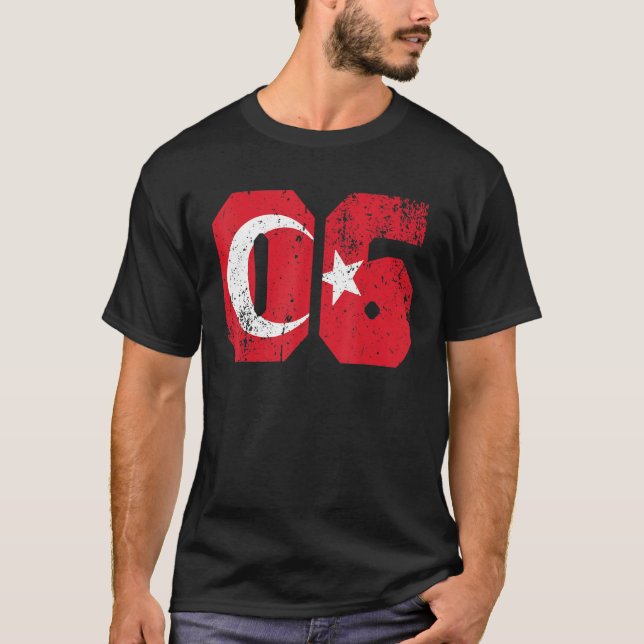T-shirt Ankara 06 Memleket Turquie Indicateur Idée (Devant)