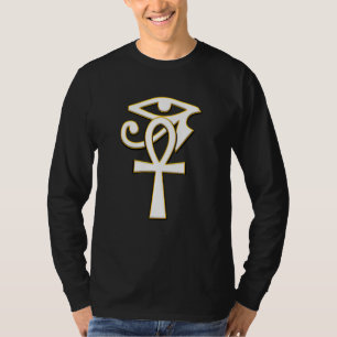 T-shirt Ankh Avec L'Oeil De Ra Horus Hiéroglyphes Système