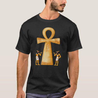 T-shirt Ankh Key Of Life On Hieroglyph