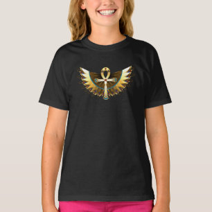 T-shirt Ankh or avec ailes