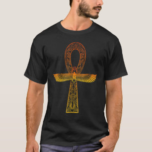 T-shirt Ankh Symbole Égyptien Ancien Œil d'Horus Scarabée