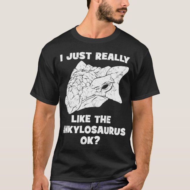 T-shirt Ankylosaurus Chasseur de fossiles du crâne drôle (Devant)