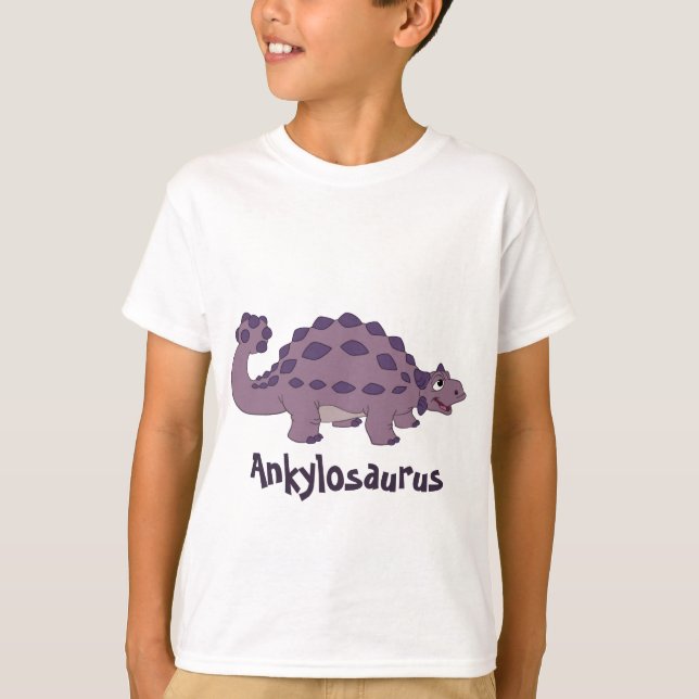 T-shirt Ankylosaurus de bande dessinée (Devant)