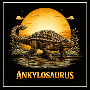 T-shirt Ankylosaurus Dinosaure Préhistorique Lune