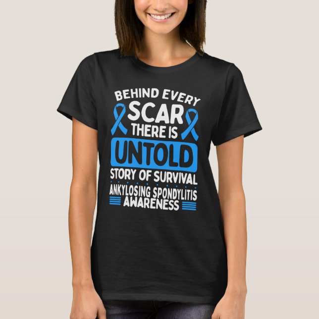T-shirt Ankylose sensibilisation Spondylitis Chaque Scar b (Devant)