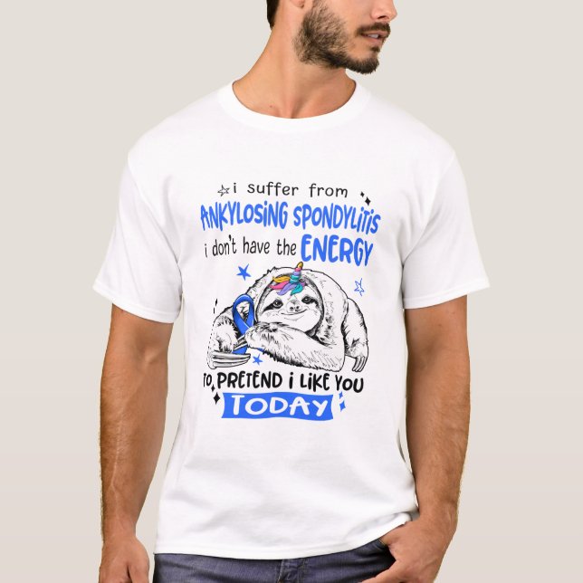 T-shirt Ankyloss Spondylitis Mois de sensibilisation Ribbo (Devant)
