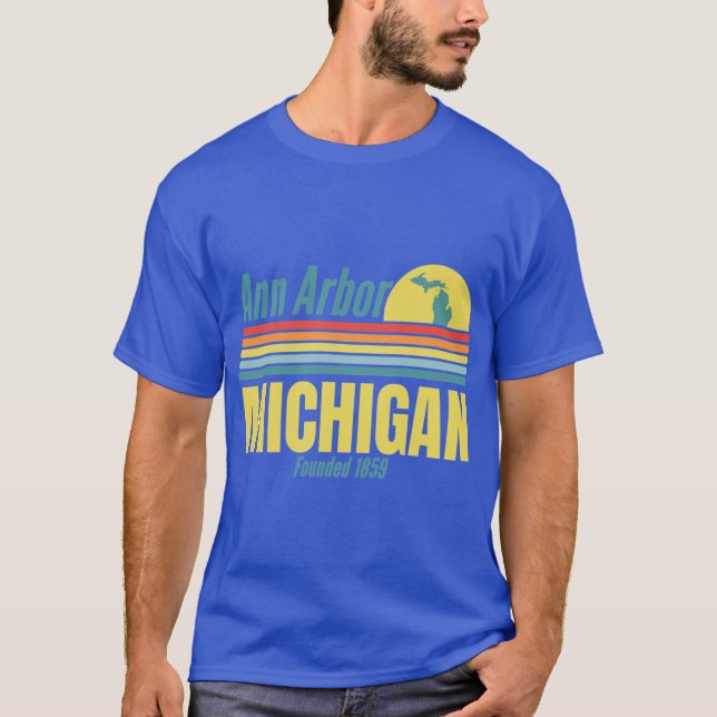 T-shirt Ann Arbor Michigan fondée 1859 Design (Devant)