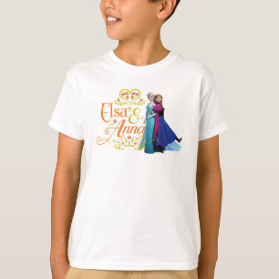T-shirt Anna et Elsa  Retour arrière