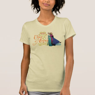 T-shirt Anna et Elsa  Retour arrière
