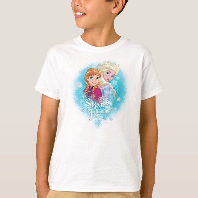 T-shirt Anna et Elsa| Soeurs pour toujours (Devant)