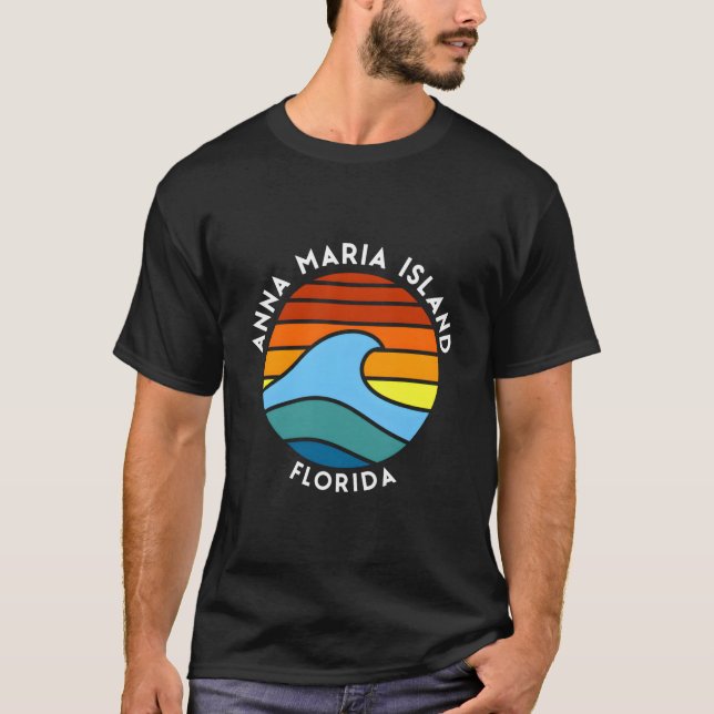 T-shirt Anna Maria Island Florida Wave (Devant)