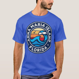 T-shirt Anna Maria Island Floride Fl Vagues Nautiques TShi