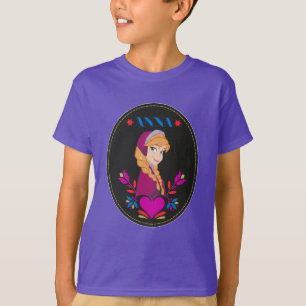 T-shirt Anna Portrait en cercle noir