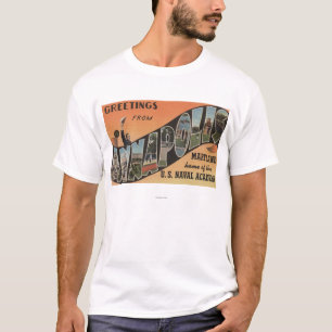 T-shirt Annapolis, le Maryland - grandes scènes de lettre