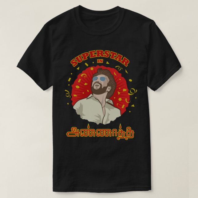 T-shirt Annatha tamil, superstar du cinéma rajinikanth (Design devant)