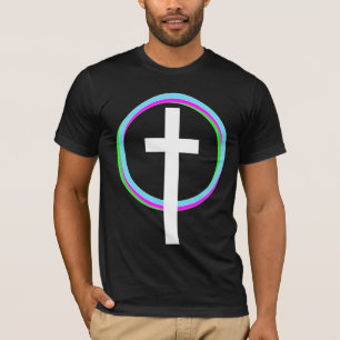 T-shirt Anneau circulaire néon Dios Logo chrétien de foi