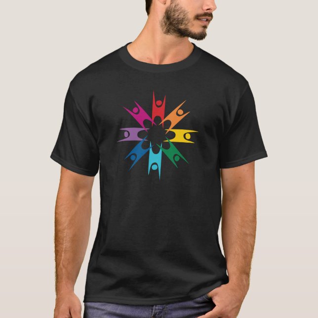 T-shirt Anneau d'arc-en-ciel des humanistes (Devant)