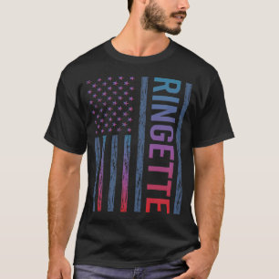 T-shirt Anneau de drapeau à dégradé Ringette
