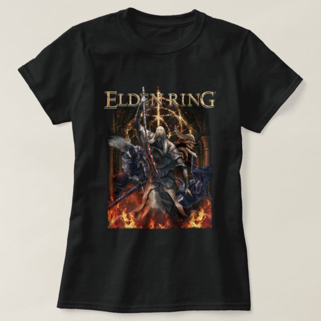 T-shirt anneau elden 4 caractères Essentiel (Design devant)