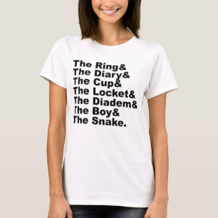 T-shirt Anneau & Journal & Tasse & Médaillon & Diadème & G