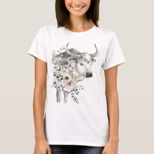 T-shirt Année aquarelle de l'Ox Nouvel an Chinois