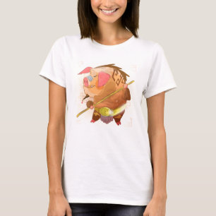 T-shirt Année aquarelle du cochon, Samurai