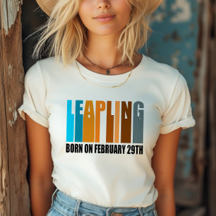 T-shirt Année bissextile Anniversaire Né Février 29 Leapli