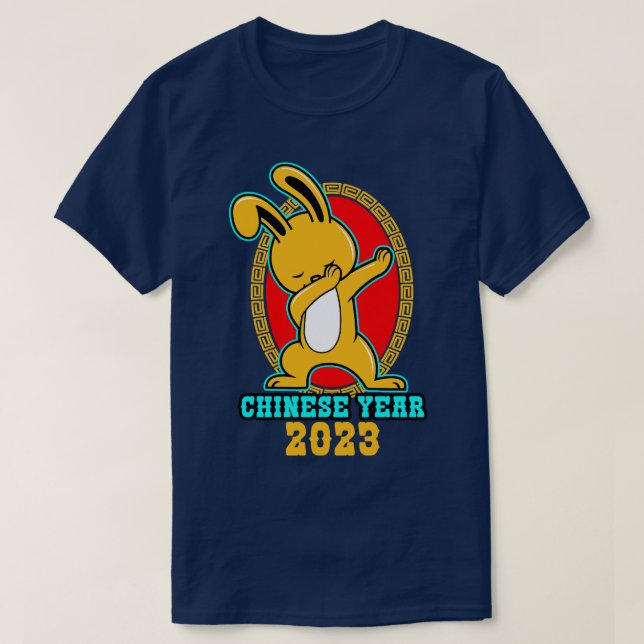 T-shirt Année chinoise 2023 Rabbit Dabbing (Design devant)