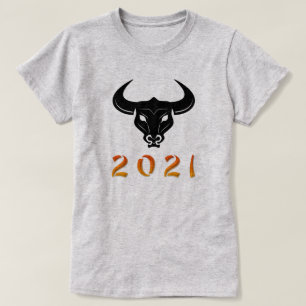 T-shirt Année chinoise de la silhouette Ox 2021