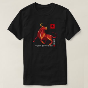 T-shirt Année chinoise du boeuf  Année personnalisée