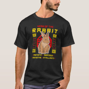 T-shirt Année chinoise du lapin 2023 Prem esthétique chino