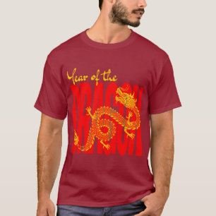 T-shirt Année de l'or rouge Dragon